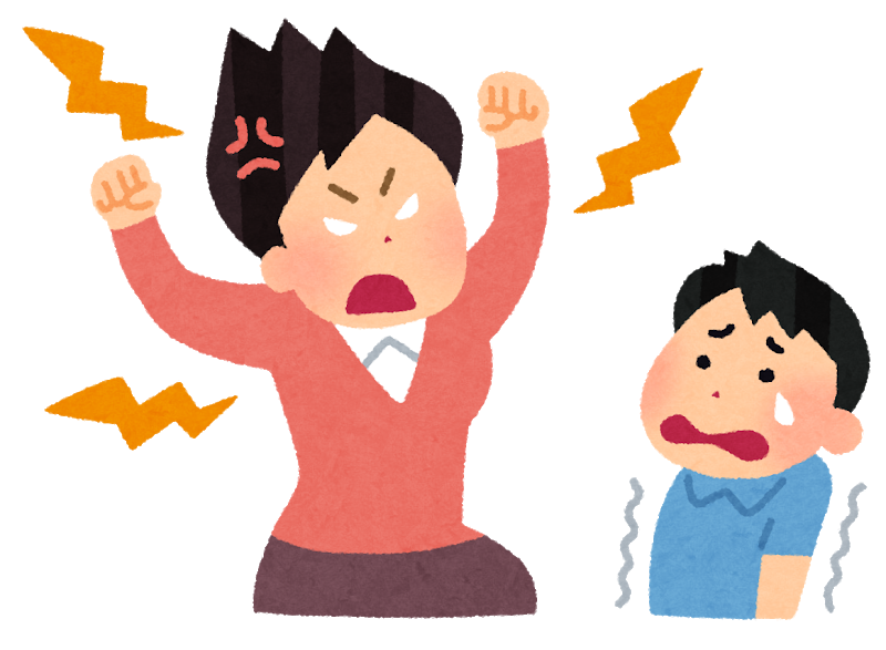 怒る人