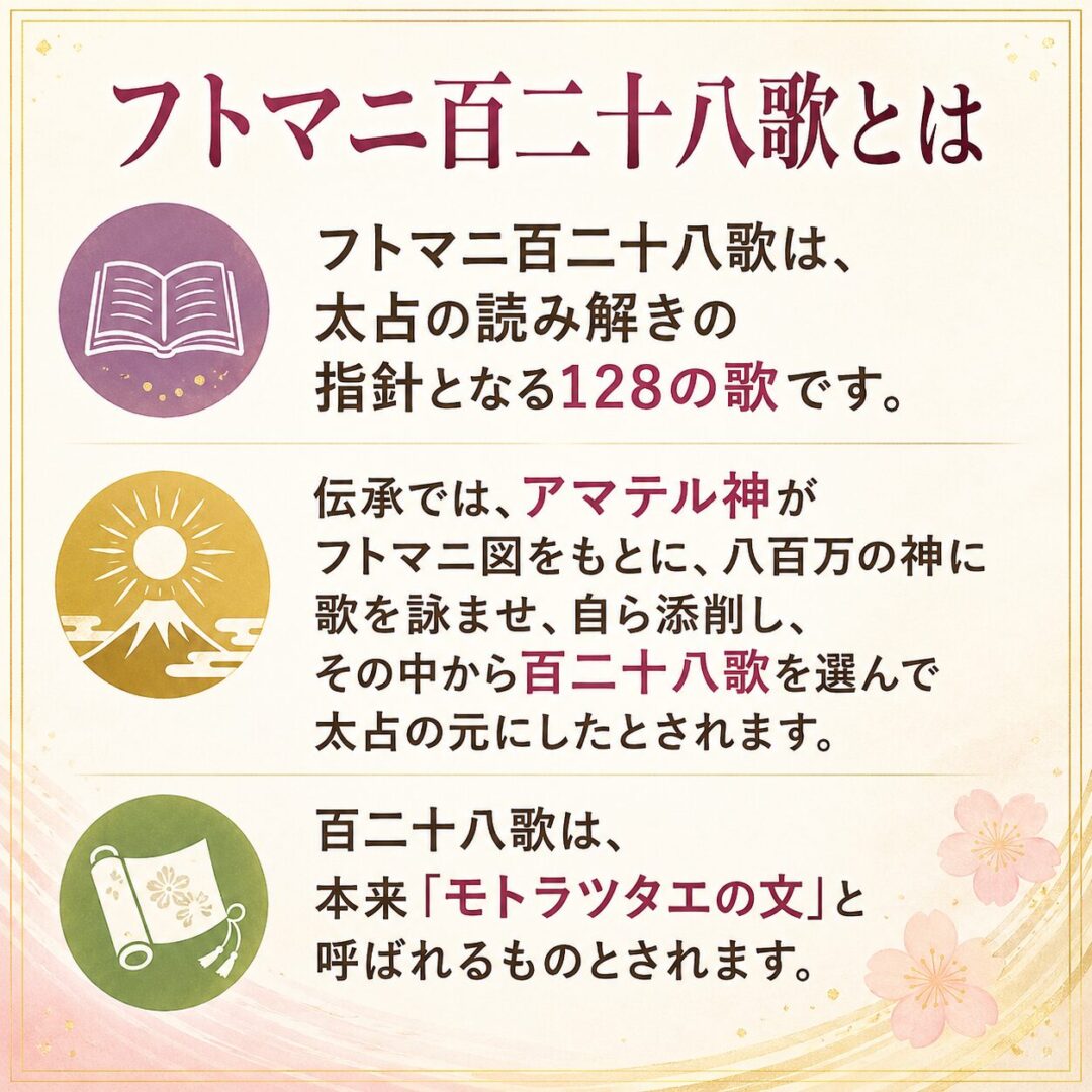 フトマニ百二十八歌と太占128卦の構造