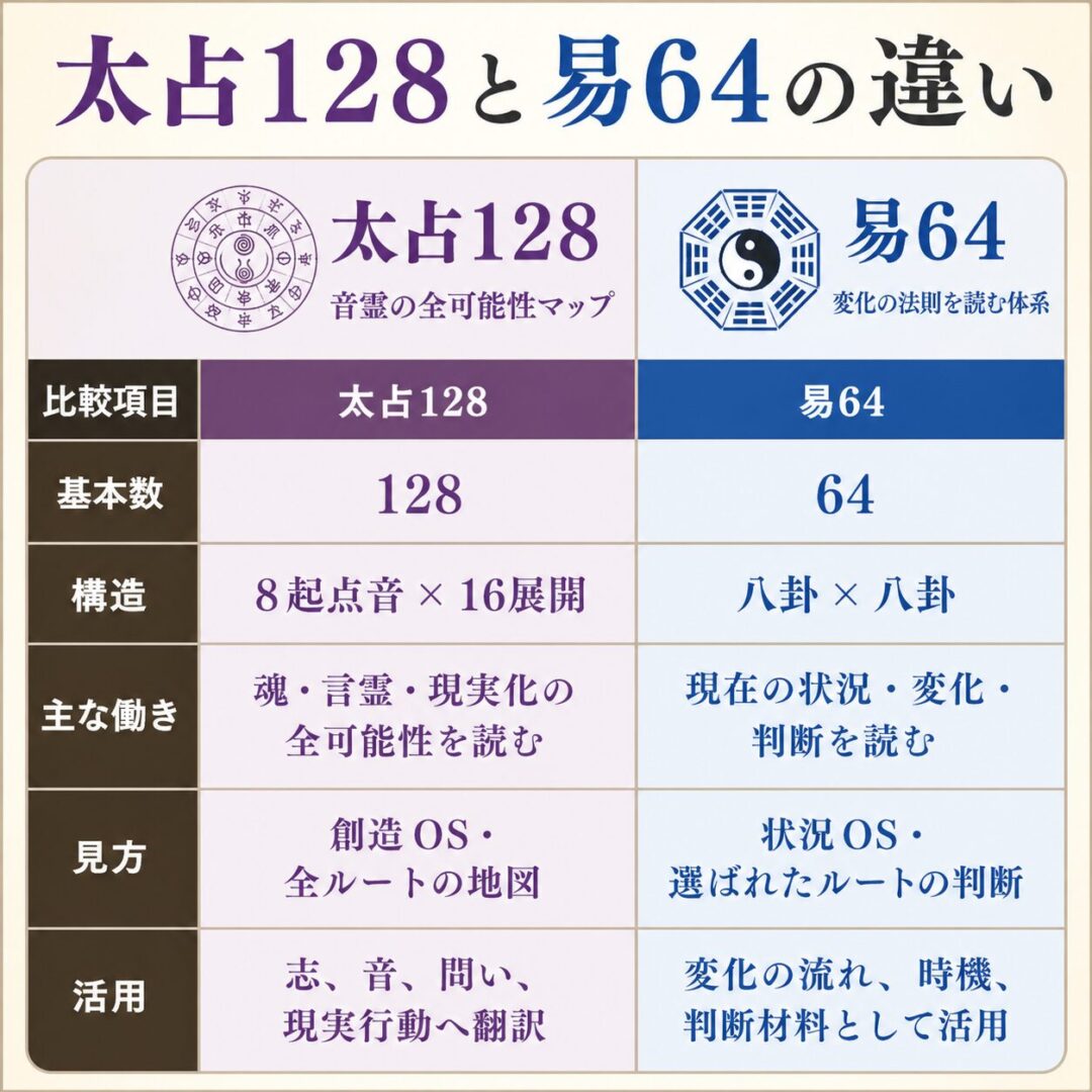 太占128と易64の違い