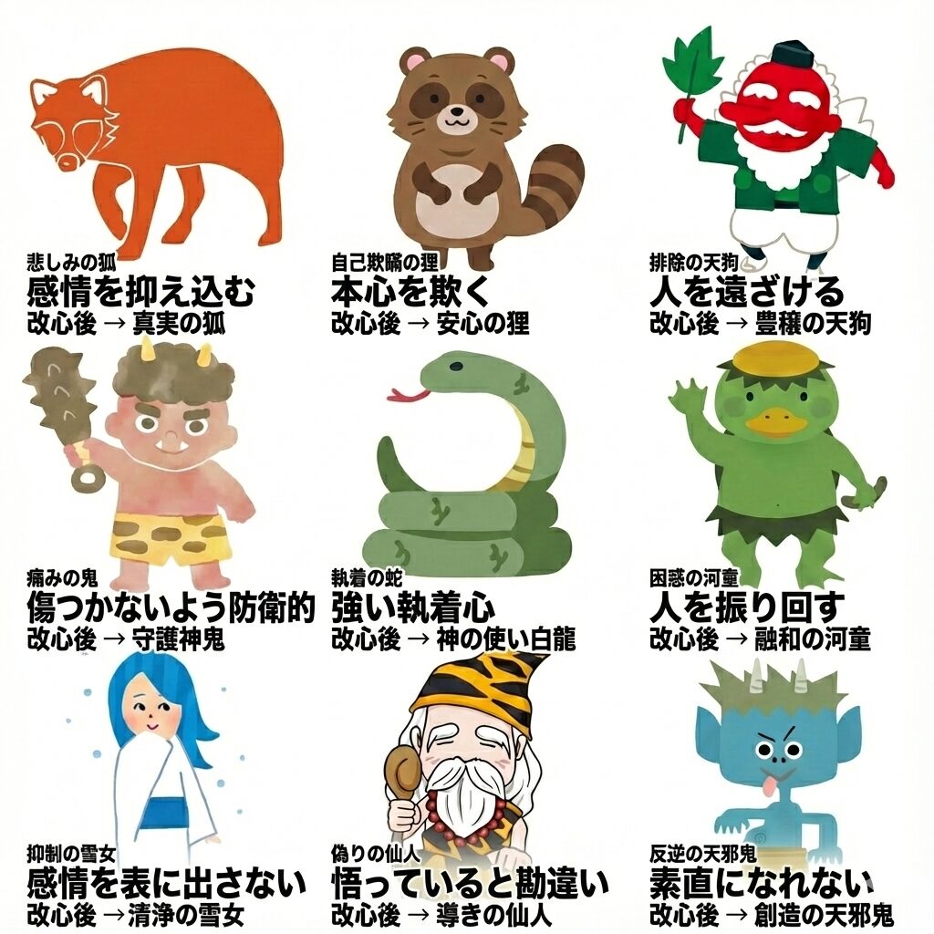9種類の妖怪