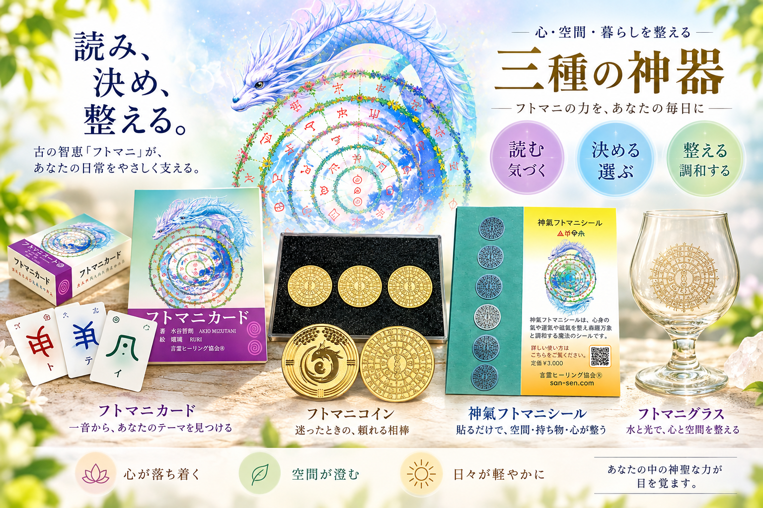 フトマニ神器|フトマニカード・フトマニコイン・神氣フトマニシール・フトマニグラス